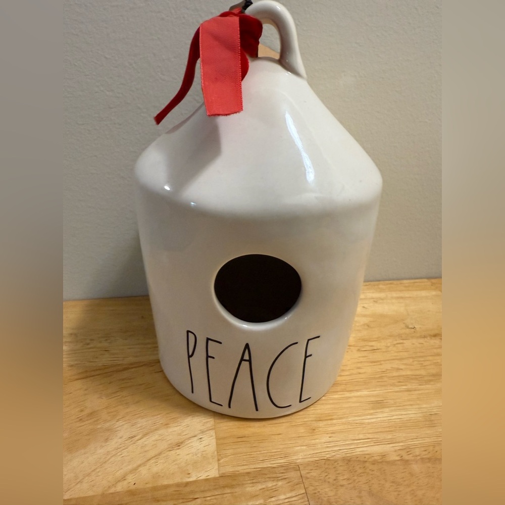 Rae Dunn Artisan Collection Ceramic Peace Birdhouse